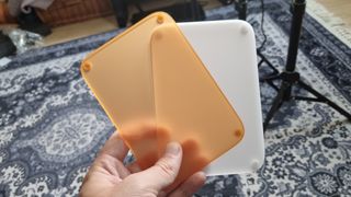 Two types of lighting diffuser included with the Neewer Basics LED Panel Video Lighting kit