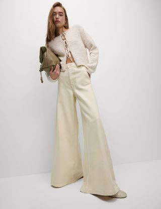 Cotton Rich Palazzo Trousers