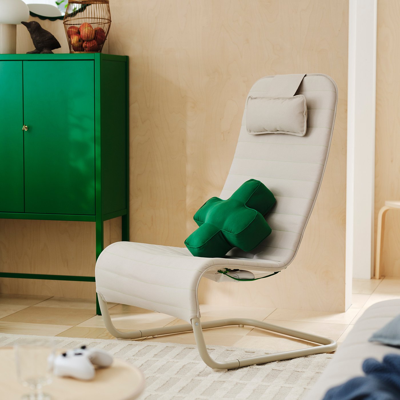 Yxstaby Gaming Lounge Chair - Vissle Beige