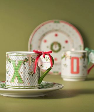 Anthropologie Festive Bistro Plates and Mugs