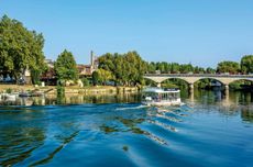 The Hennessy shuttle boat on the river Charente