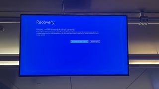 A BSOD appeared in place of crucial flight information at JFK airport -- just one impact of a worldwide IT collapse caused by a bug in Crowdstrike software.