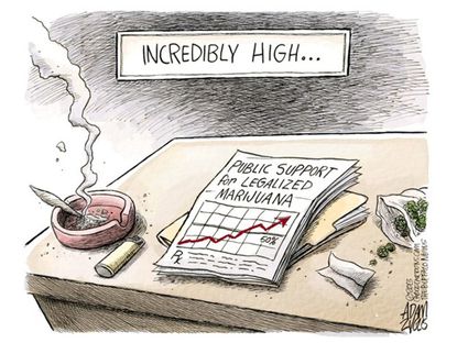 Editorial cartoon marijuana