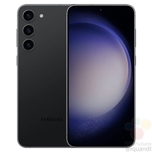 A leaked look at the Galaxy S23 in black.