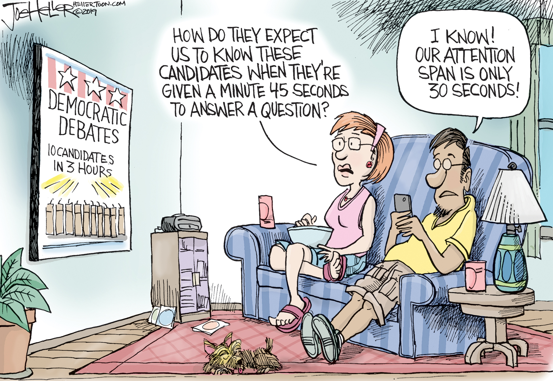 Political Cartoon U.S. Democratic debate | The Week