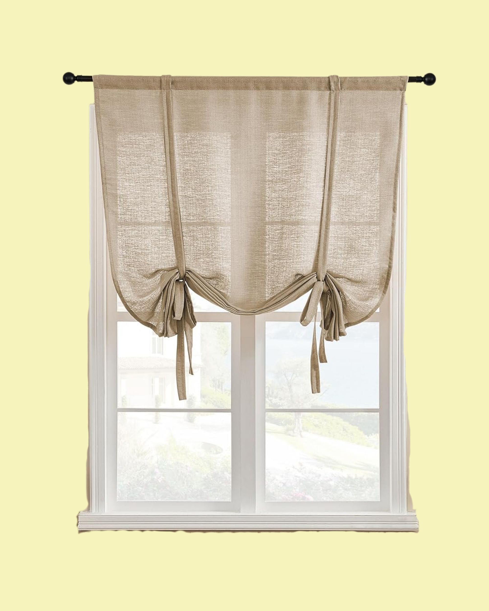 SIMPVALE, Roman Blinds Tulle Tie Up