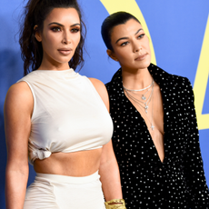 Kim Kardashian West and Kourtney Kardashian attend the 2018 CFDA Fashion Awards at Brooklyn Museum on June 4, 2018 in New York City.