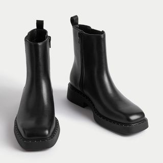 black studded Chelsea Boots