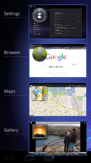 Android 3.0 app switching and multitasking