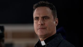 Jack Wilson in priest collar in Elsbeth Season 2