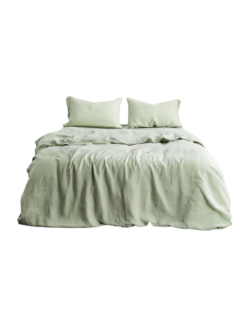 Sage French Flax Linen Bedding Set