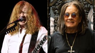 Dave Mustaine onstage in 2026 and Ozzy Osbourne in 2022