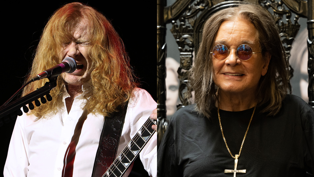 Dave Mustaine onstage in 2026 and Ozzy Osbourne in 2022