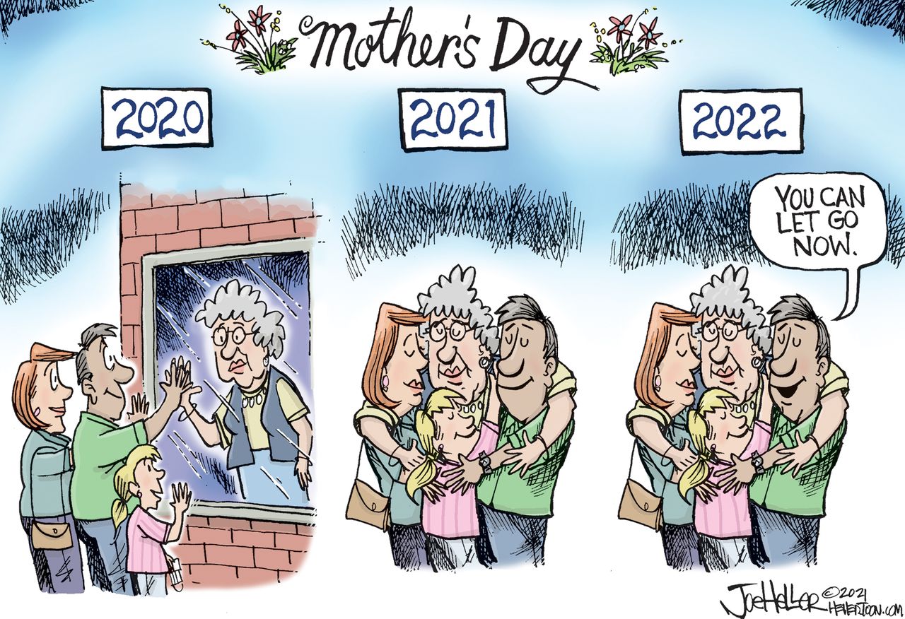 Editorial Cartoon U.S. covid mothers day