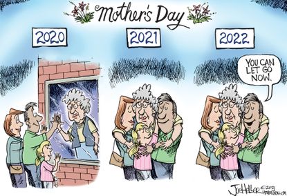 Editorial Cartoon U.S. covid mothers day