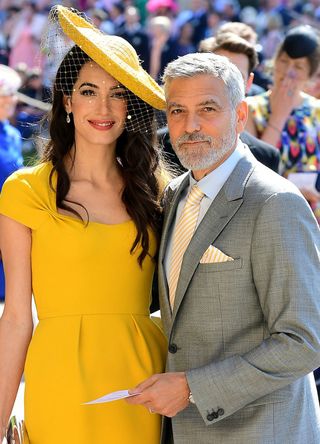 Amal Clooney and George Clooney at the wedding of Prince Harry and Meghan Markle