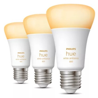 Philips Hue White Ambiance E27 Bulbs (three-pack)