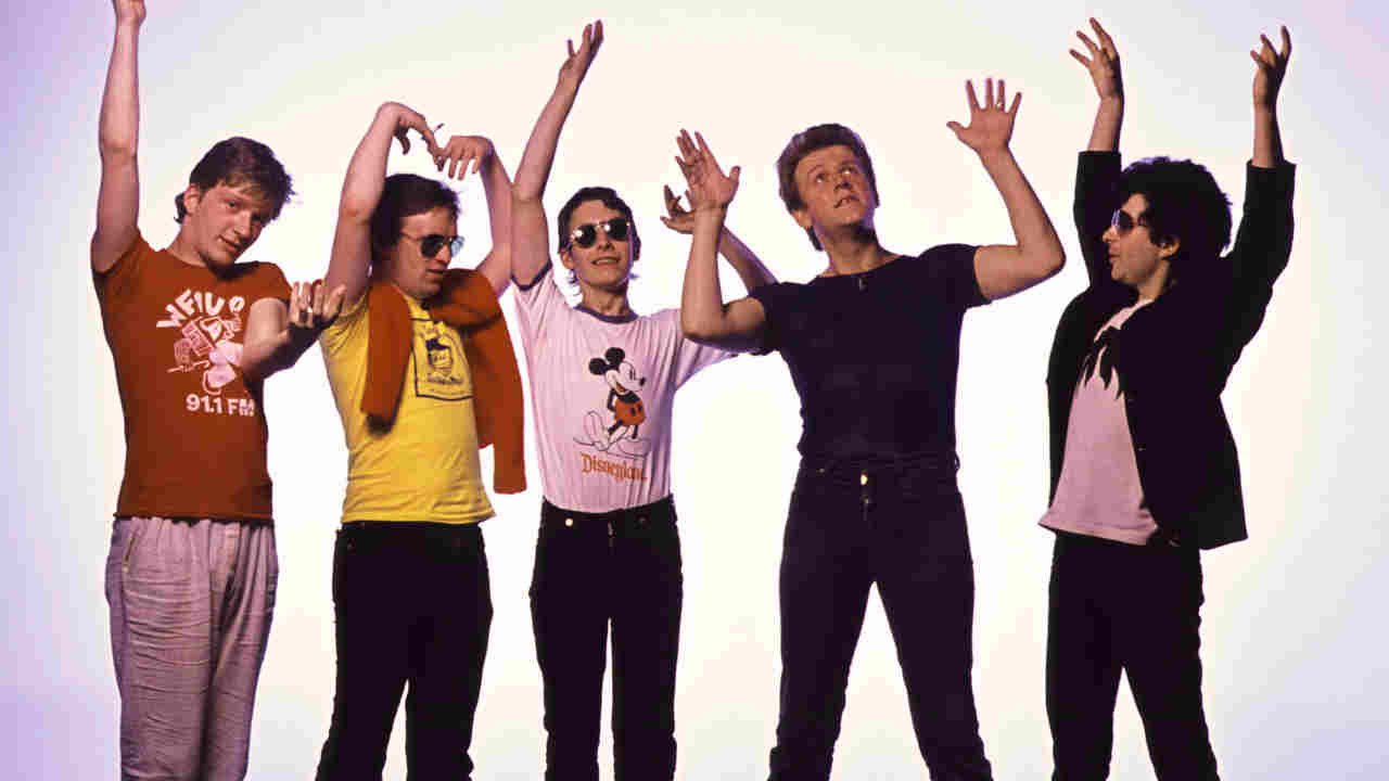 Squeeze posing for a photograph in the late 1970s