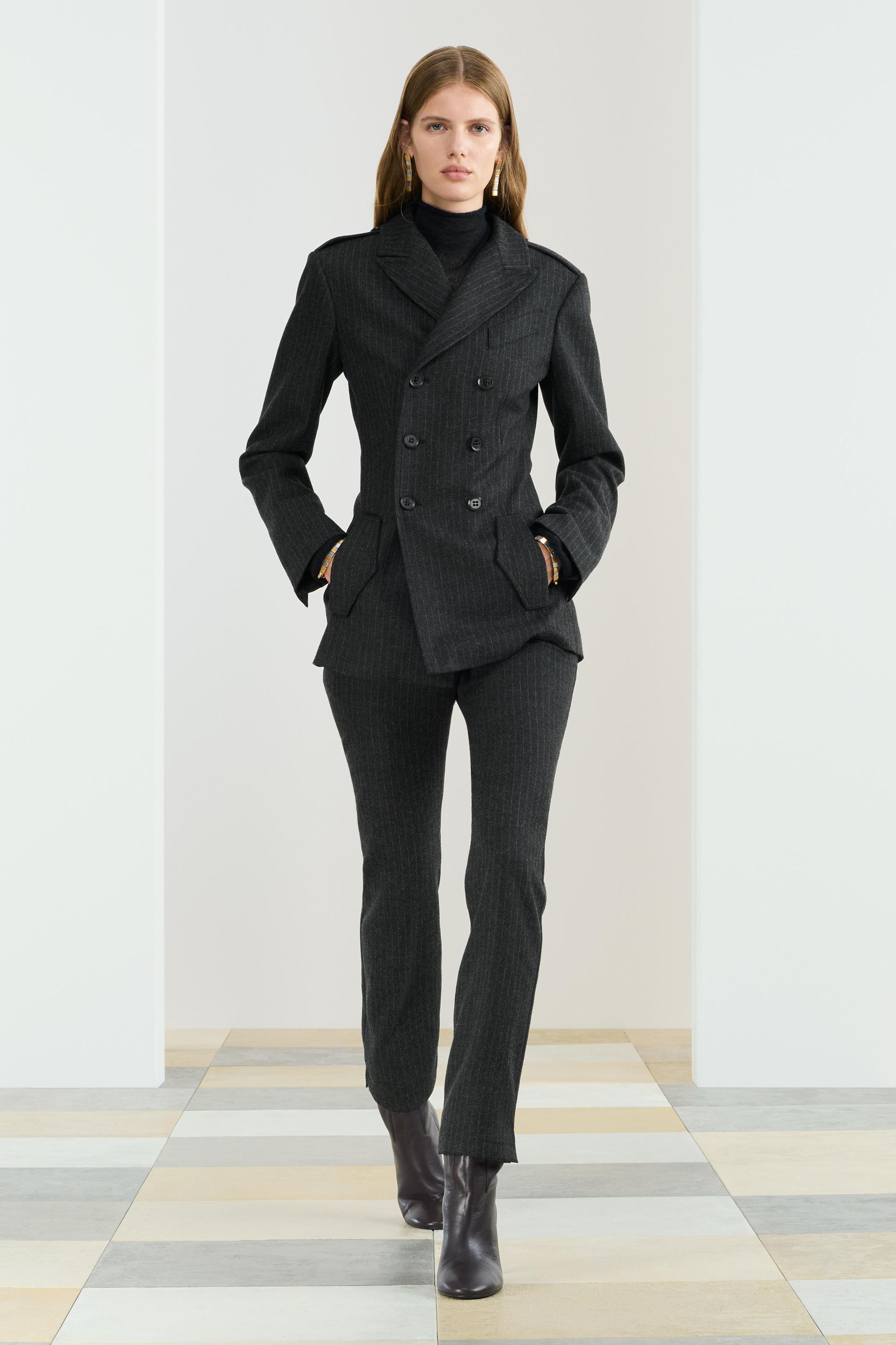 Skinny Striped Trousers