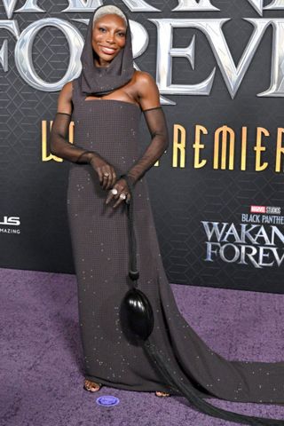 Michaela Coel at the Black Panther premier