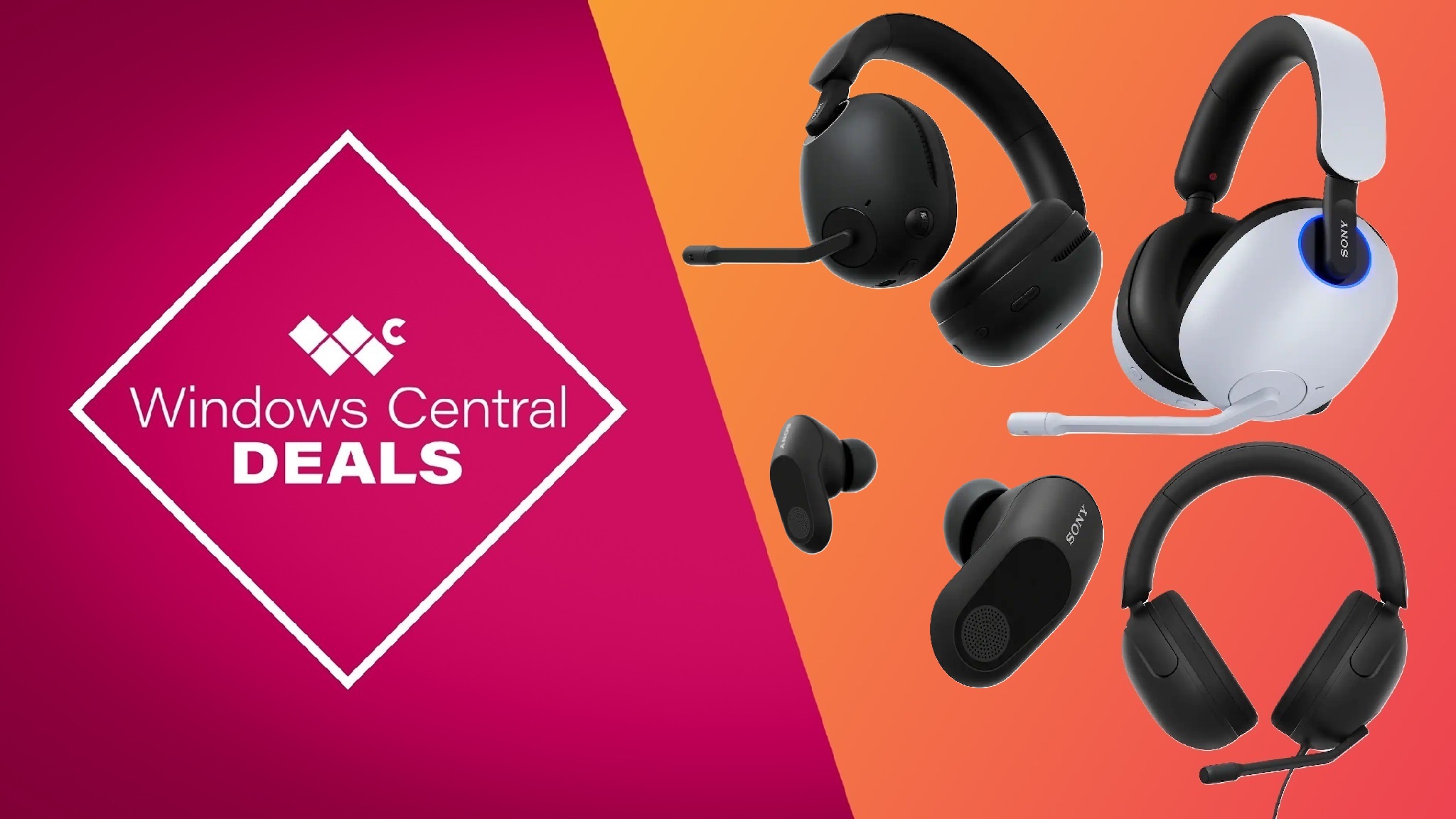 Windows Central promotional deal banner for Sony INZONE products