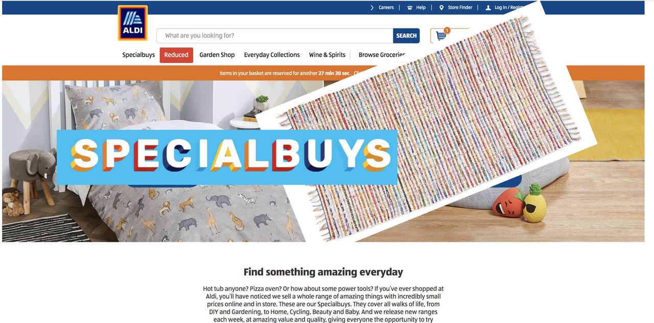 Aldi rug Specialbuys