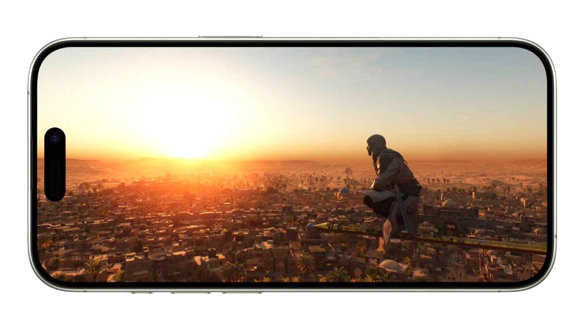 iPhone 15 Pro showing Assassin&#039;s Creed Mirage