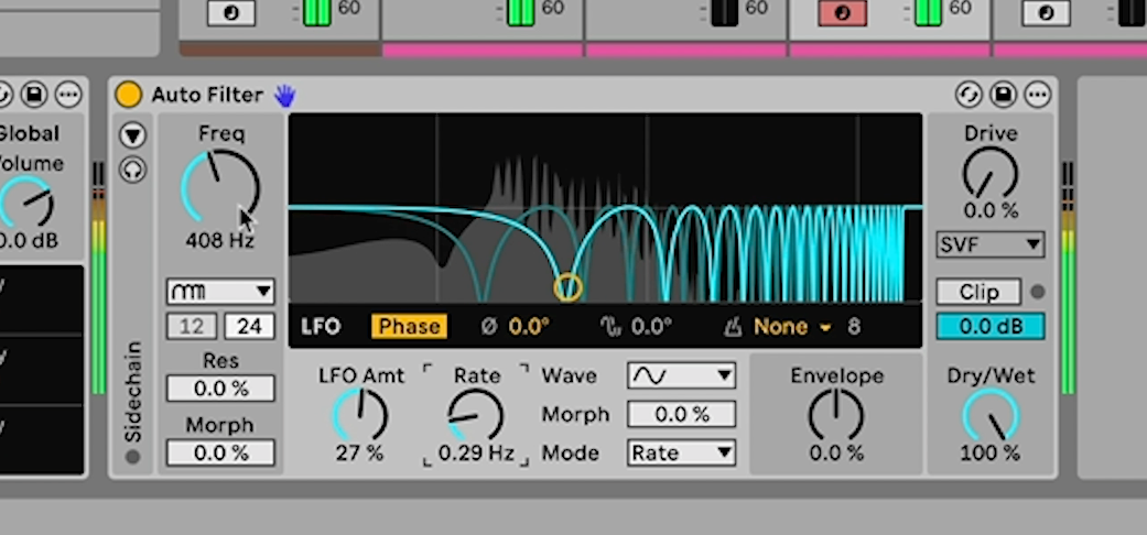 Ableton Auto Filter Comb Mode