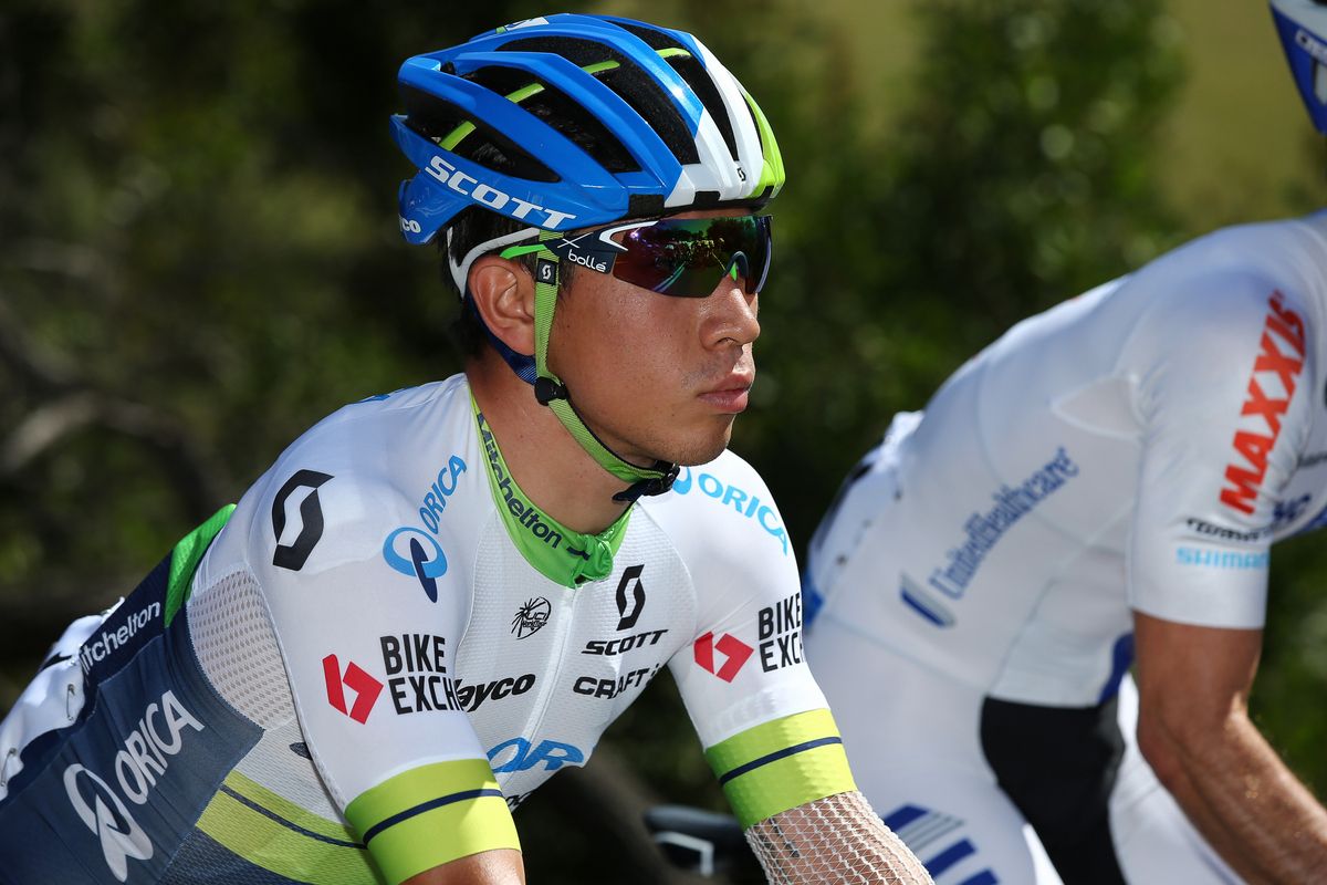 Caleb Ewan (Orica-GreenEdge) focused on the day ahead