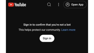 YouTube requiring sign in