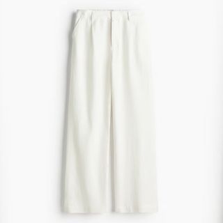 H&M white linen trousers