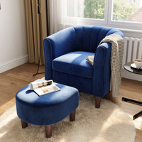 LINSY HOME Velvet Accent Chair with Ottoman: was $399 now $139 @ Walmart