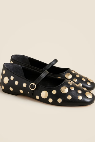 J.Crew Quinn Square-Toe Mary Jane Flats in Snake-Embossed Leather (Was $168) 