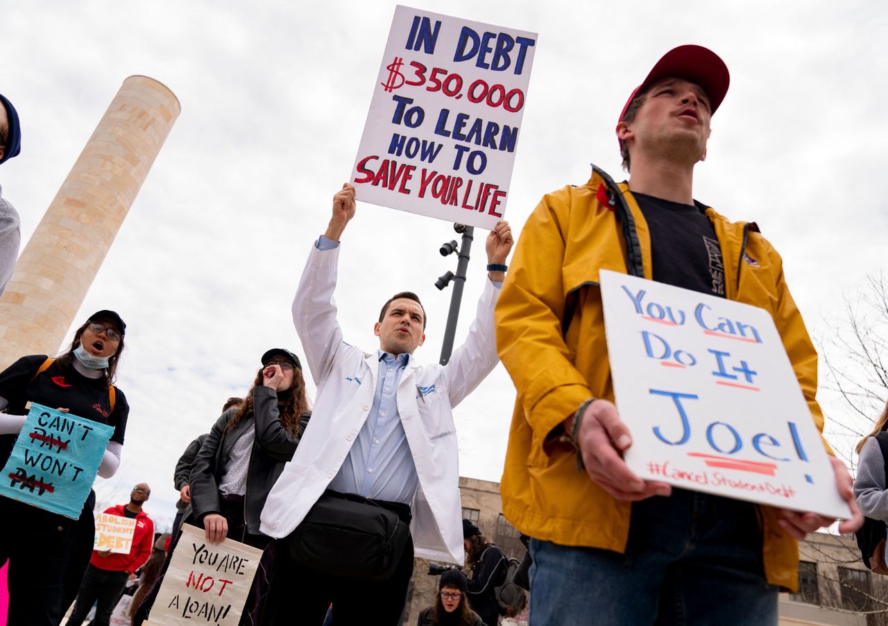 A Cancel Student Debt rally in D.C. on April 4, 2022