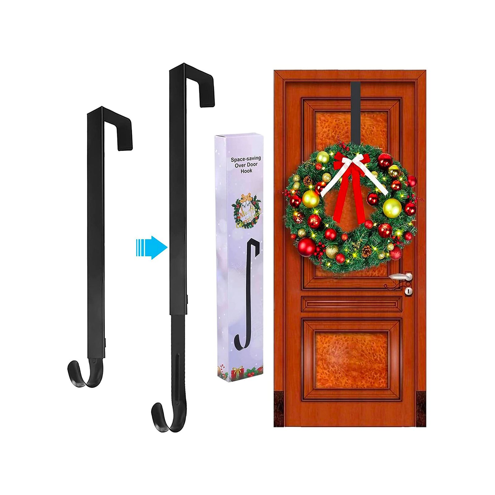 5 ways to hang a wreath inside and out without damaging your door or