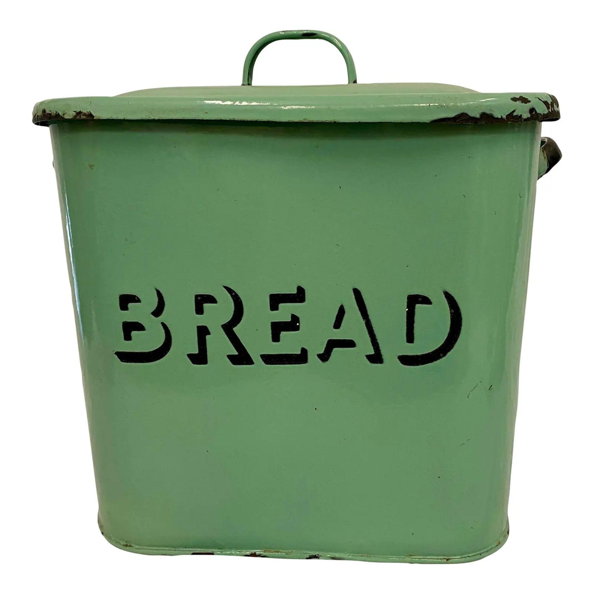 Vintage English Enamel Bread Bin