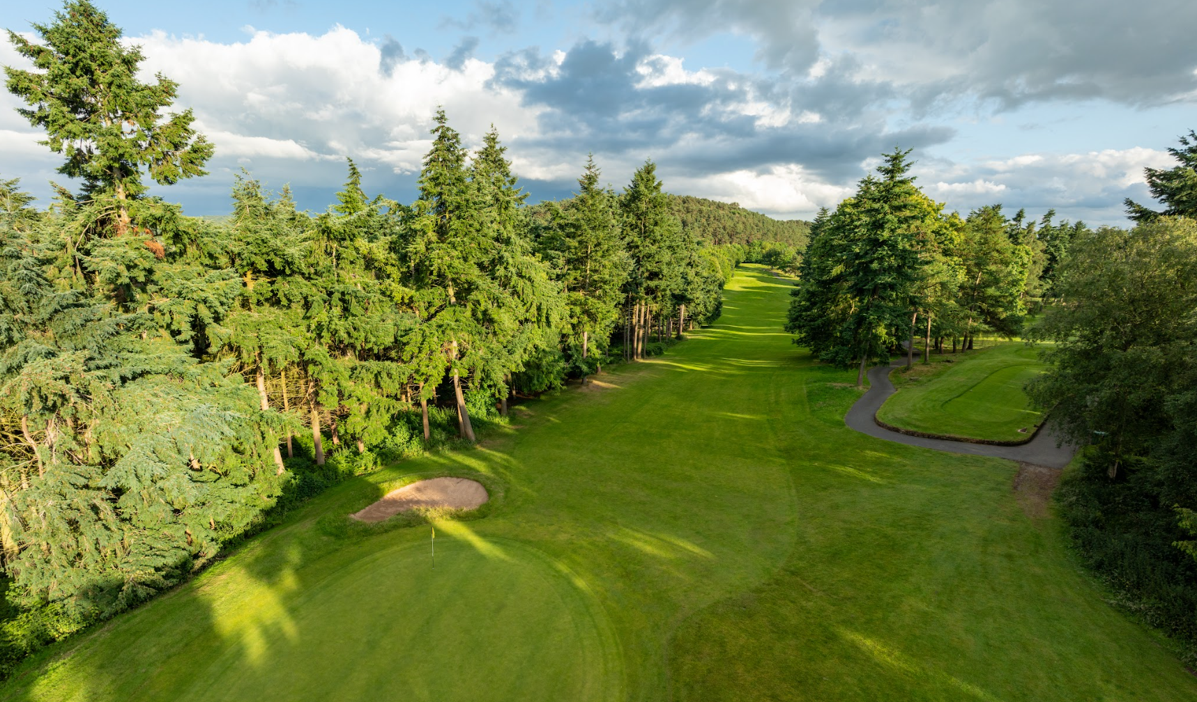 Looking back down the 16th hole at Carden Park's Cheshire Course