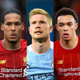 Virgil Van Dijk, Kevin De Bruyne and Trent Alexander-Arnold