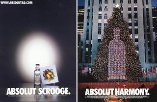 Best Christmas alcohol adverts: Absolut scrooge/ Absolut harmony
