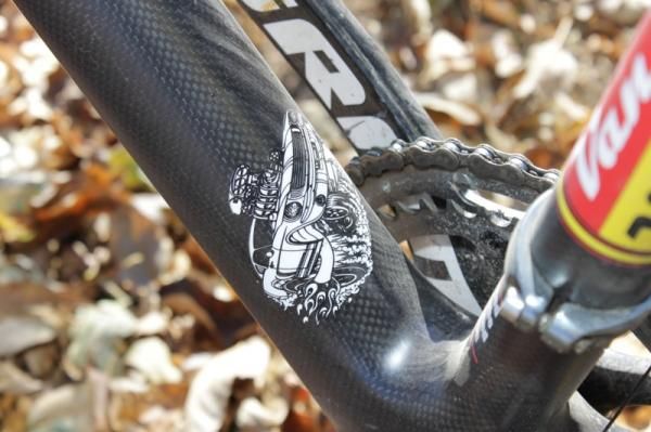 The Full Tilt Boogie's down tube art