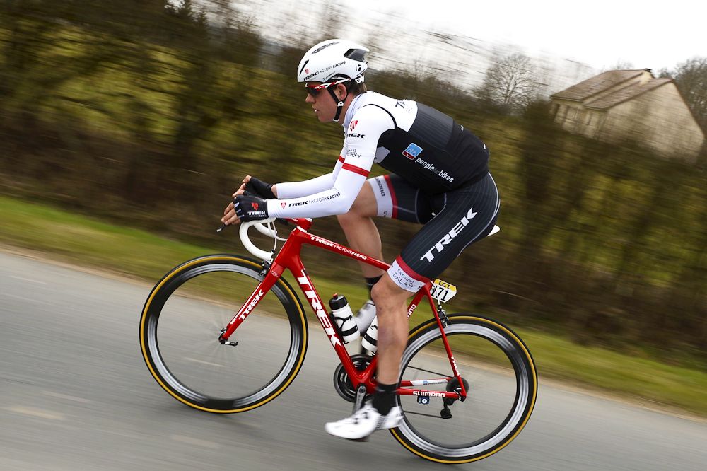 Luxembourg's Bob Jungels rides during the third stage of the 73rd edition of Paris-Nice.