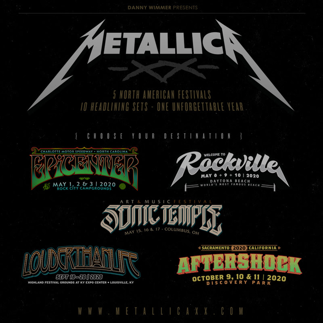 Metallica plot two headline sets at five 2020 festivals Louder