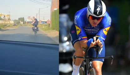 Yves Lampaert rides home after TT win