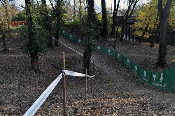 The drop down from the penultimate climb to the last rise on the lap.