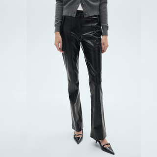 Mango Leather-effect skinny trousers