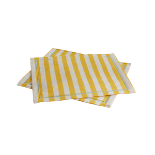 Striped yellow table mats