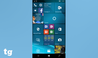 Windows 10 Mobile homescreen