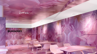 Pink, Interior design, Purple, Room, Ceiling, Design, Furniture, Magenta, Architecture, Building,