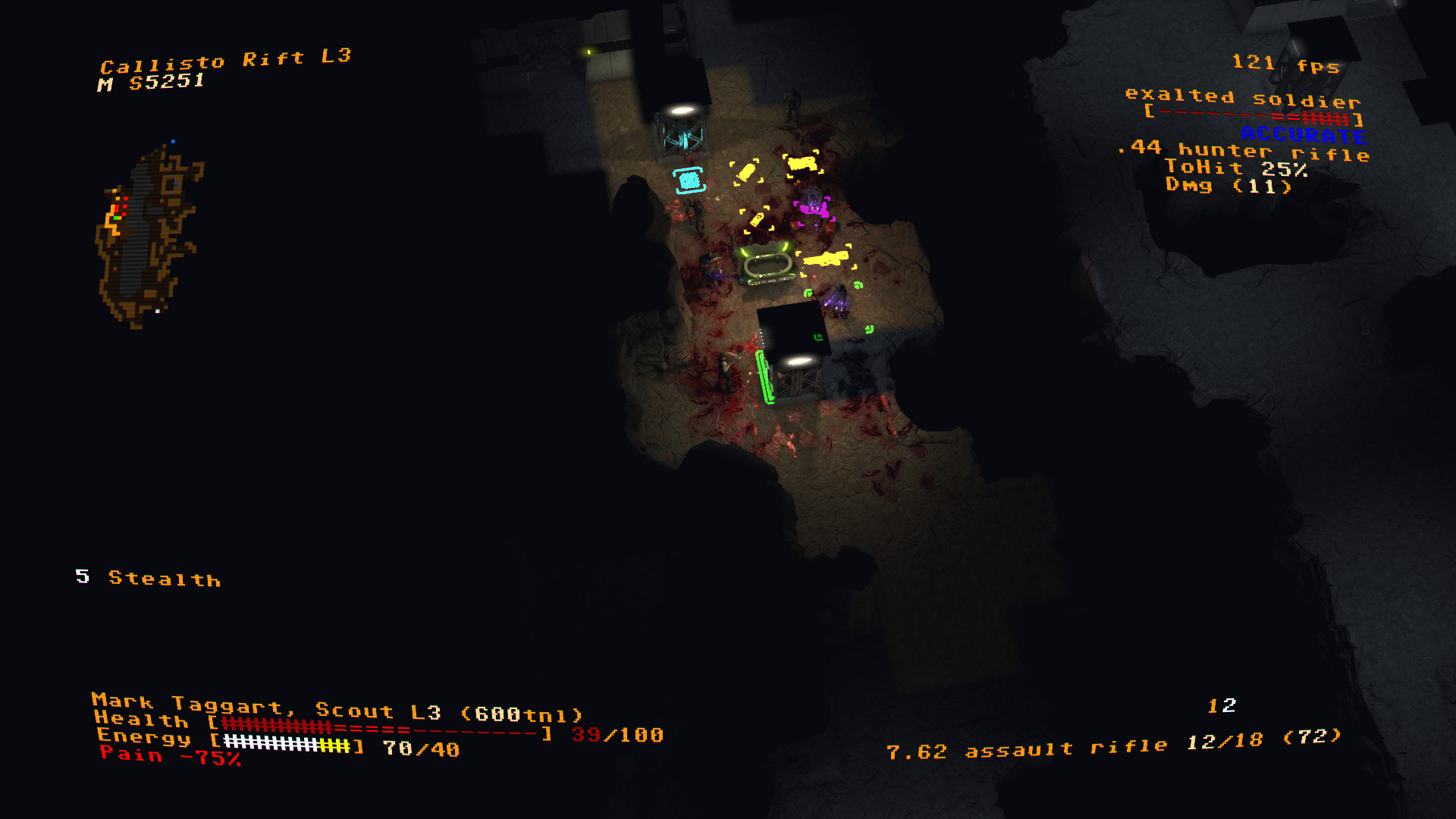 An image from roguelike turn-based tactical shooter Jupiter Hell.