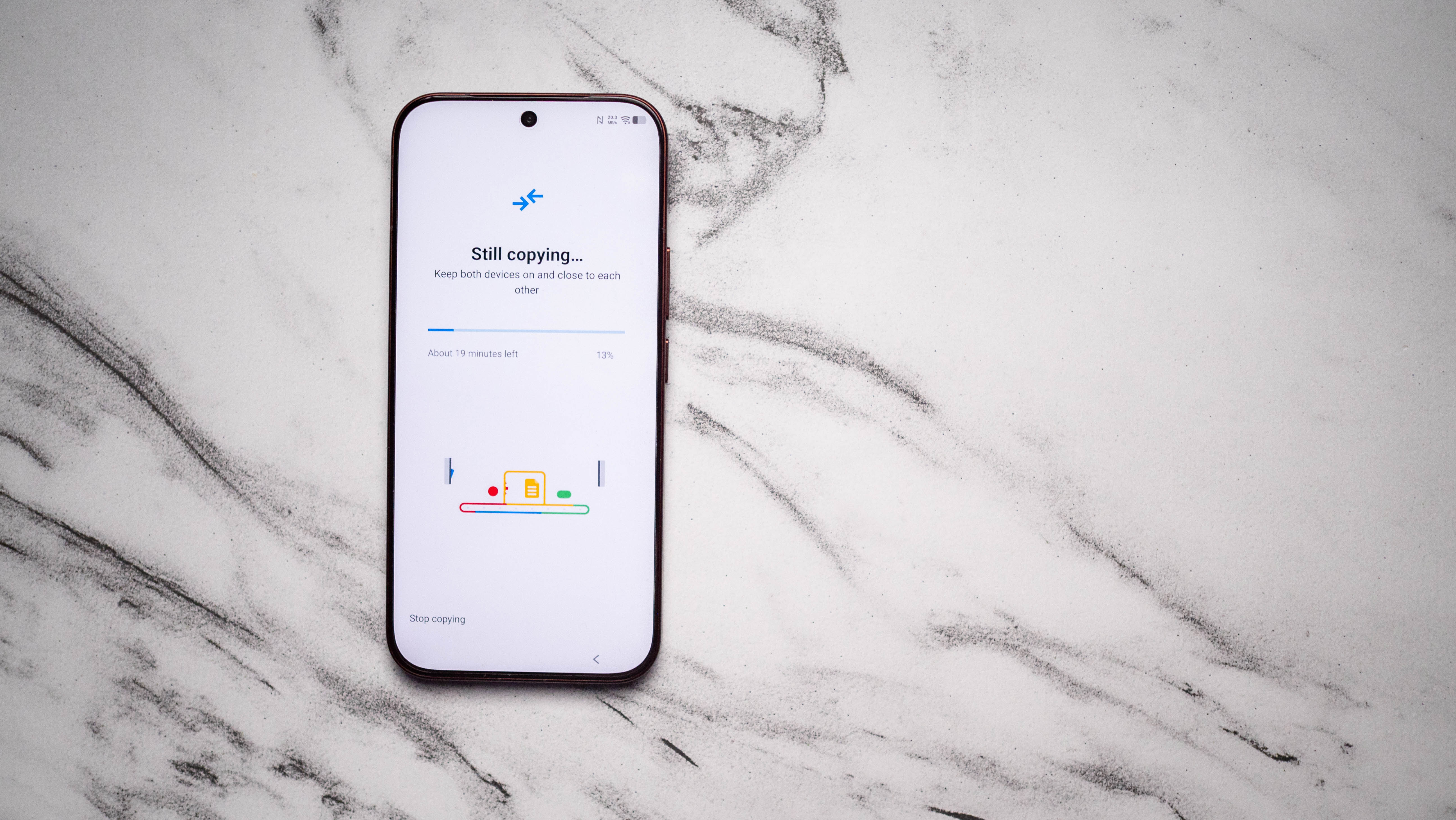 Transferring data on Vivo V70 Elite 